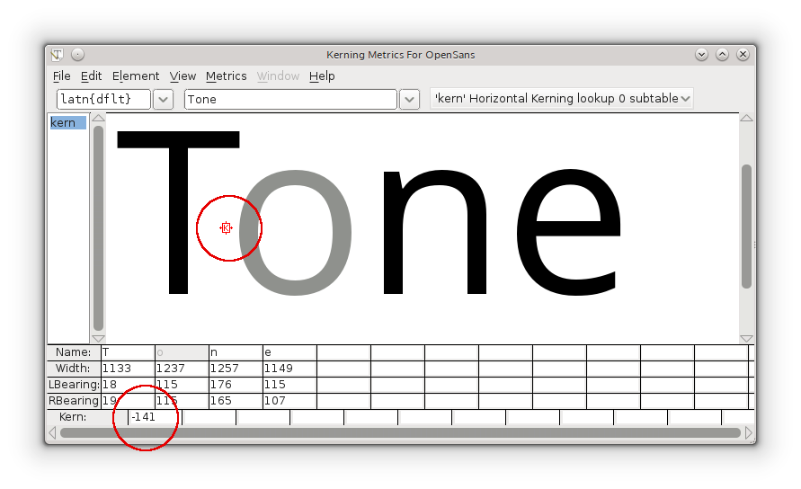 fontforge edit system font